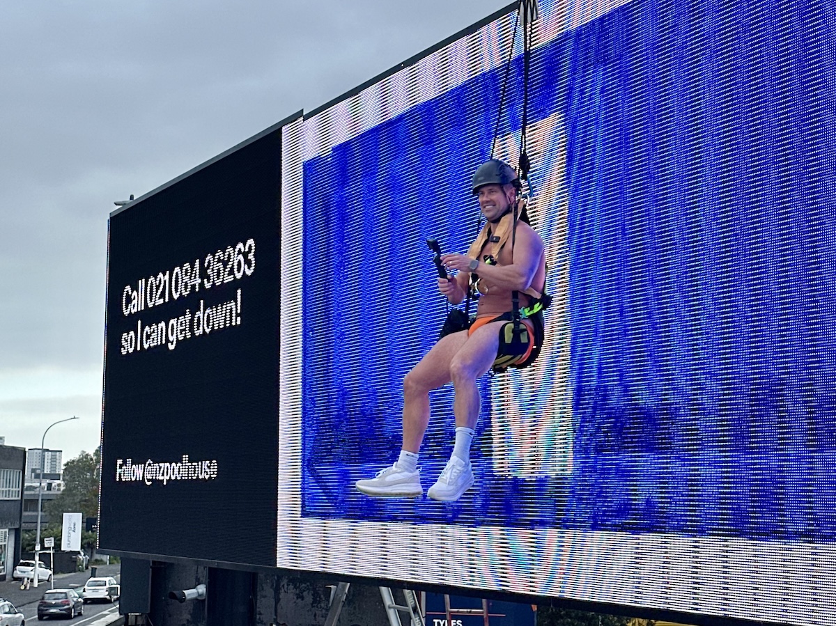 A pool, a billboard, an inflatable boat and bright orange Speedos: The PoolHouse owns pool culture in new campaign via Crave Global